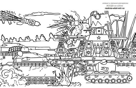 Coloring Pages Tank kv 44 (37 pcs) - download or print for free #2738