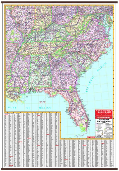 US Southeastern & Virginia Wall Map | Maps.com.com