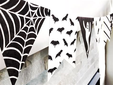 DIY Black and White Halloween Banner - Tombow USA Blog