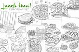 Lunch Coloring Page sketch template