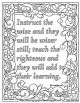 Proverbs 3 5 6 Coloring Page Pages sketch template