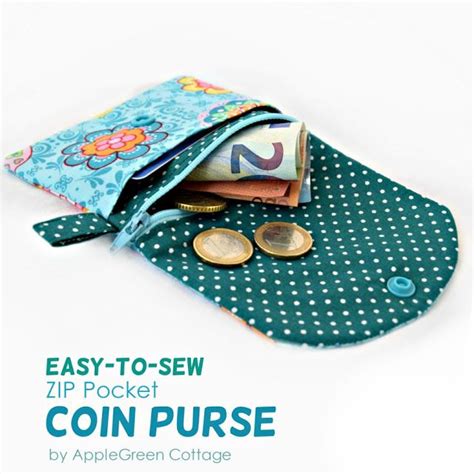 Coin Purse Pattern With Zipper Pocket - AppleGreen Cottage | Coin purse ...