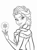 Pretty Elsa Coloring Page  Free Printable Pages For Kids sketch template