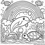 Dive Into Creativity With Coloring Pages Sea Creatures sketch template