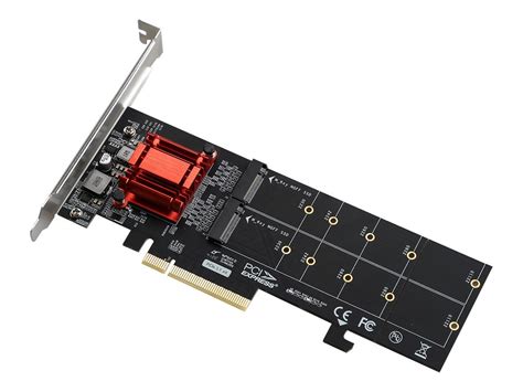 Dual NVMe PCIe Adapter, RIITOP (2 Ports) M.2 NVMe SSD to PCI-e Express 3.1 x8 Expansion Add-on ...