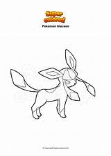 Coloring page Pokemon Glaceon  Supercoloredcom sketch template