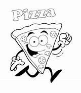 Kleurplaat Pizza Pizzabakker Pizzaria Eet Knutselen Kok Tekening  sketch template