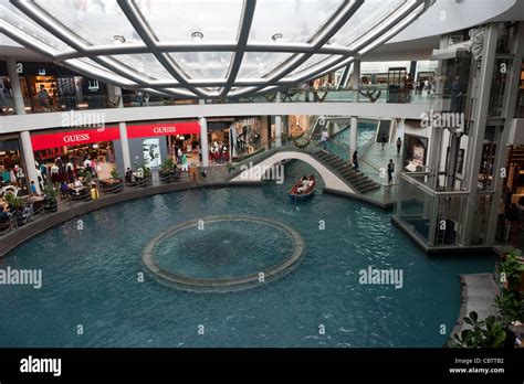 The indoor river at the MArina Bay Sands mall in Singapore Stock Photo - Alamy