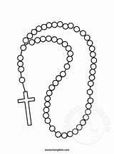 Rosary coloring Page  Easter Template sketch template