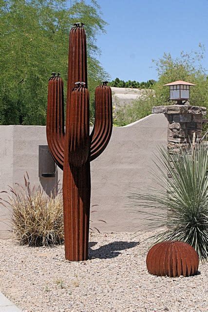 Metal Cactus Yard Art Tucson - Download Free Mock-up