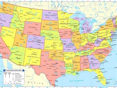 Us Maps With States And Cities Printable