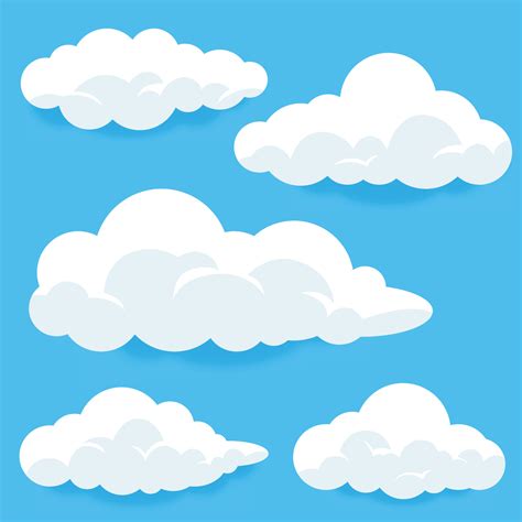 Set of cartoon clouds in the sky 6986477 Vector Art at Vecteezy