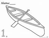 Canoeing Coloring Pages One Canoe With A Paddle  Free Printable sketch template