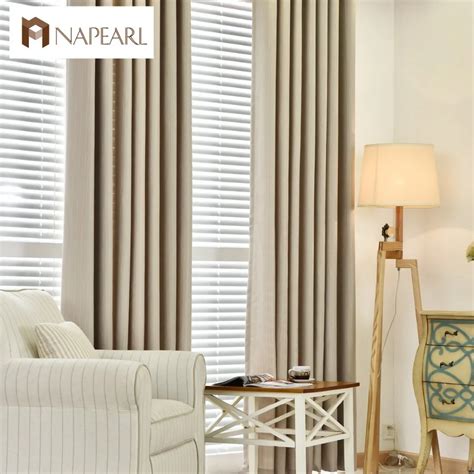 NAPEARL Linen curtains modern blackout bedroom curtains full shade ...