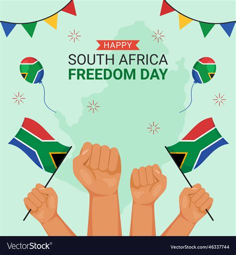 Happy south africa freedom day social media Vector Image