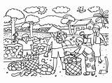 Line Art Of A Farmers Family Who Are Harvesting Their agricultural  sketch template