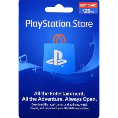 PlayStation Store $25 Gift Card - Walmart.com | Ps4 gift card, Xbox ...