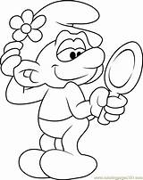Vanity Smurf Coloring Page  Free Smurfs The Lost Village sketch template