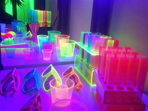 Glow In The Dark Party Decorations and Ideas | Light Up Wear Uv Party, Neon Birthday Party, 13th ...