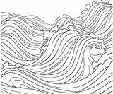 Free Waves Coloring Pages – Corner sketch template