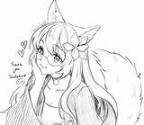 Anime Wolf Girl Coloring Pages sketch template