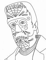 Yucca Flats NM Wenchkins Coloring Pages  Dia De Los Herman Munster sketch template