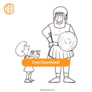 David and Goliath - Bible Story Clipart