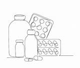 Premium Vector  Continuous One Line drawing Of Hand Medicine Vitamin sketch template