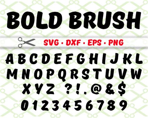 BOLD BRUSH SVG FONT -Cricut & Silhouette Files SVG DXF EPS PNG | MONOGRAMSVG.COM by SVG Designs