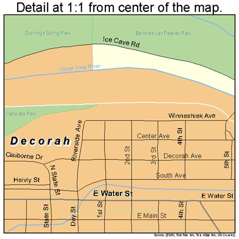 Decorah Iowa Street Map 1919405