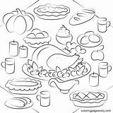 Thanksgiving Food Coloring Pages For Kids sketch template