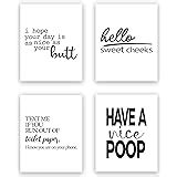 Amazon.com: THINK! Designs Funny Bathroom Wall Posters Prints - Perfect Art Decoration Photos of ...