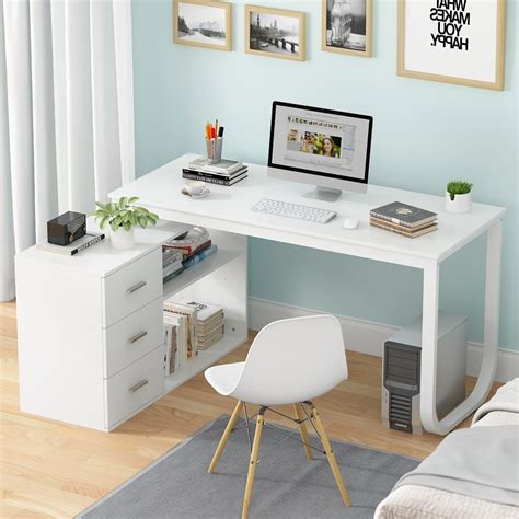 FAMAPY 55-inch L Shaped Office Computer Desk W/ Drawers Overstock 35429417 Home Office Computer ...