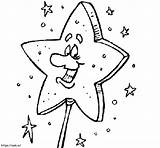 Cartoon Magic Wand coloring Page sketch template