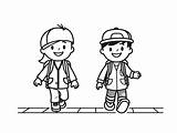 Walking Adventure Coloring  Page sketch template