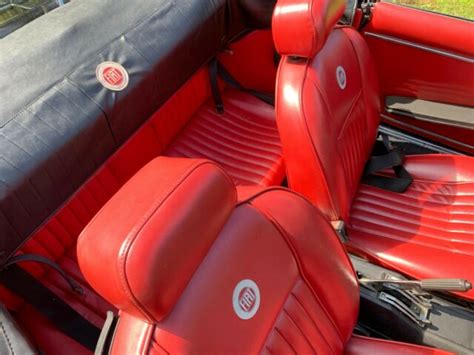 Award Winning 1978 Black Fiat Spider Convertible with Red Interior ...