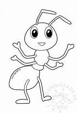 Ant coloring Page  Coloring sketch template