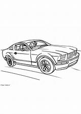 Free Mustang Car coloring Page sketch template
