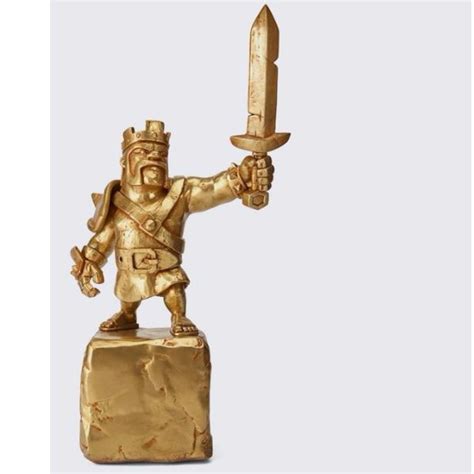 COC Gold Barbarian King Statue limited edition, Hobbies & Toys, Toys ...