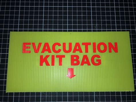 Evacuation Warden Kit Bag Location Sign - Emergency Management Products