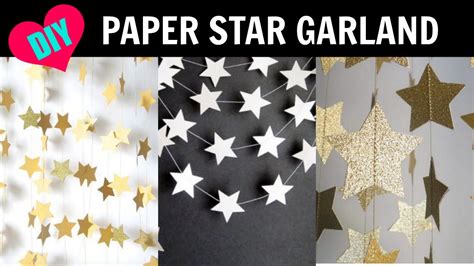 DIY Star Paper Garland Room Decor - YouTube