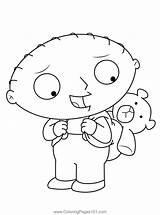 Stewie Griffin With Rupert Family Guy Coloring Page For Kids  Free sketch template