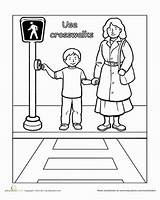 Coloring Pages On Pedestrian Safety sketch template