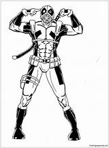 Wade Wilson Aka Deadpool Coloring Page  Free Printable Pages sketch template