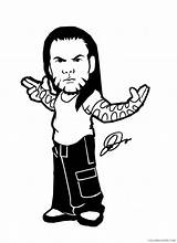 Wwe jeff Hardy coloring Pages For Kids Coloring4free  Coloring4Freecom sketch template
