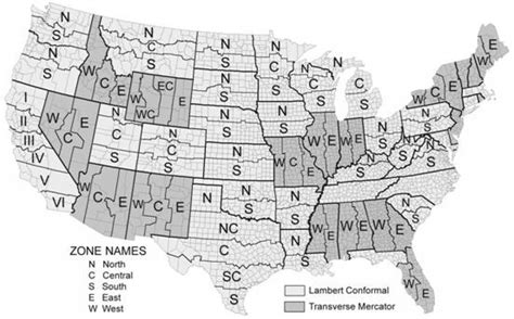 Texas State Plane Coordinate Map - Printable Map