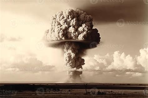 Mushroom cloud resulted from the detonation of tsar bomba. 23140148 Stock Photo at Vecteezy