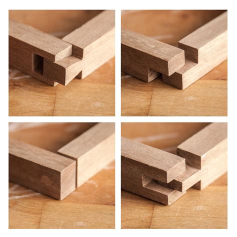 dovetail joint, lap joint, through-dowel joint, and open through mortise and tenon joint | diy ...