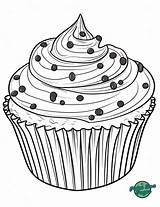 Cupcake Coloring Pages With Sprinkles sketch template