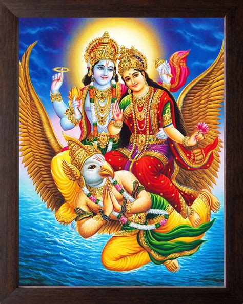 Buy Art n Store Lord Vishnu and Goddess Lakshmi on Garuda HD Printed ...